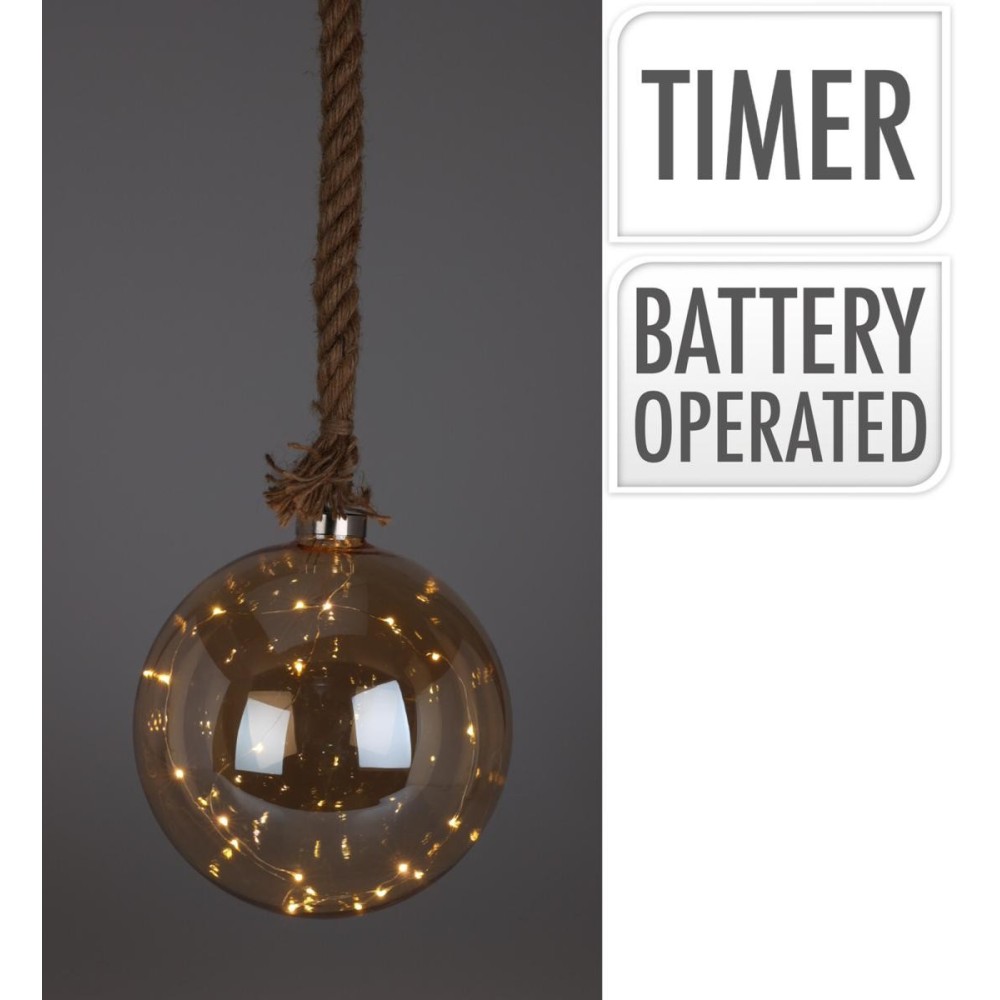 SFERA VETRO H20 20LED AMBRA